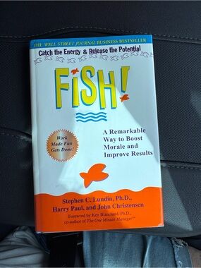 FISH! Book - White and Orange Cover - Stephen C. Lundin
